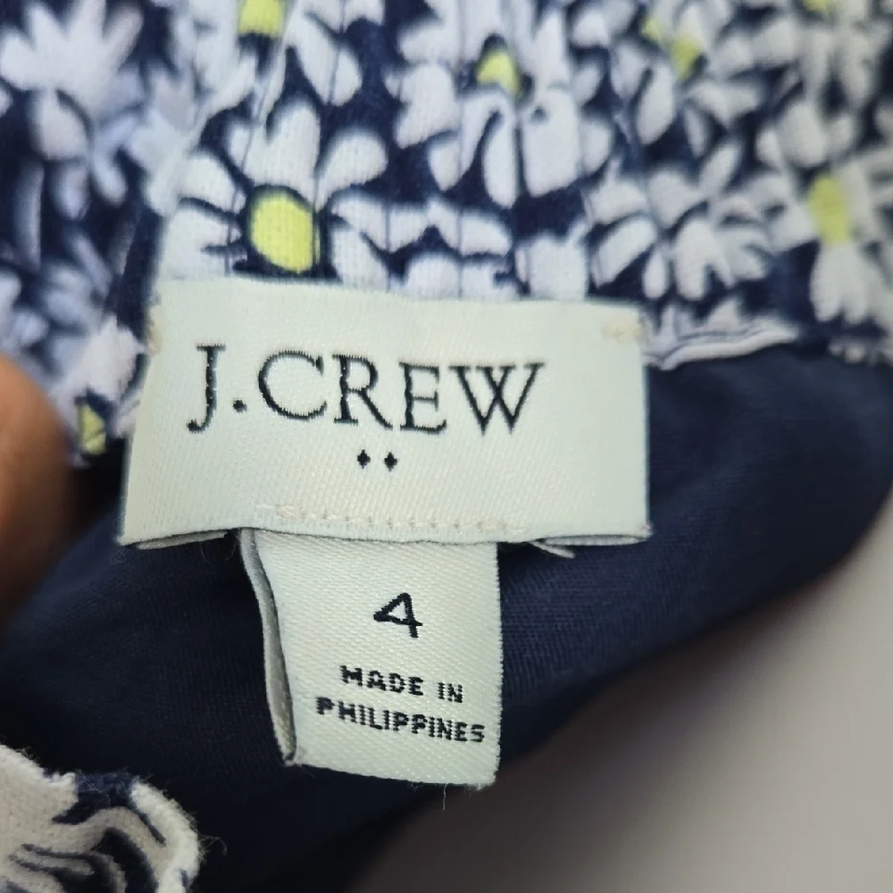 J. Crew Blue Smocked Bubble Skirt